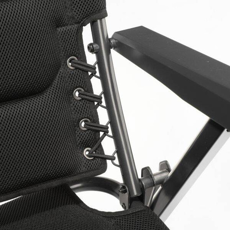 Krzesło kempingowe HighQ Comfortable Blackline marki FF Kollektion, czarne