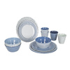 Tableware Series Mix & Match, 16 Pcs., blue/white