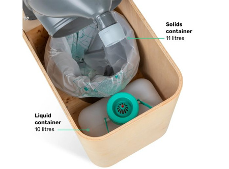 TROBOLO SilvaBlœm - wooden composting toilet with urine separation, natural wood