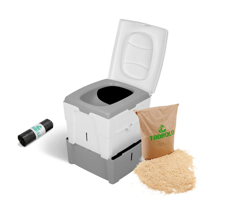 TROBOLO WandaGO starter kit - separating toilet, 25 l litter and 6.5 l inlays