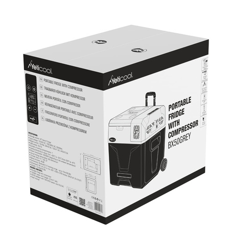 Turystyczna lodówka kompresorowa Yolco BX50 47l Bluetooth 60W Szara