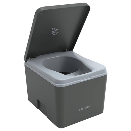 Trelino Evo S toaleta kompostująca separacyjna antracyt, 4,5 l / 6,5 l, soft-close, bez wody i chemii