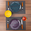 Dinner Plate Grey Line, blackberry