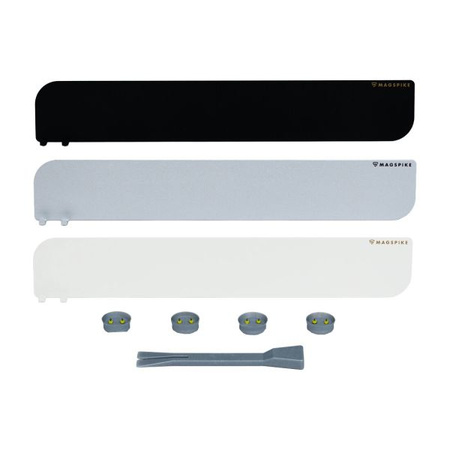 Base Plate with Magnet MagSpike Set L+ with Integrated Hooks, silver
