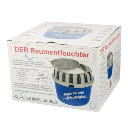 GUG DER Raumentfeuchter dehumidifier with 1 kg granules - no power needed, for motorhomes, caravans, boats and cellars