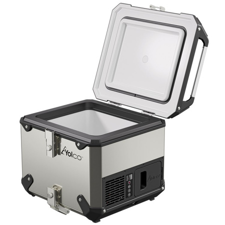 Yolco kompresorowa lodówka motocyklowa topcase MCX17 17 l, srebrna