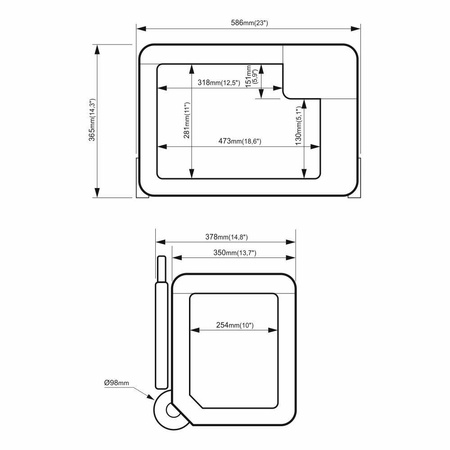 Turystyczna lodówka kompresorowa Yolco BX30 28l Bluetooth 60W Szara