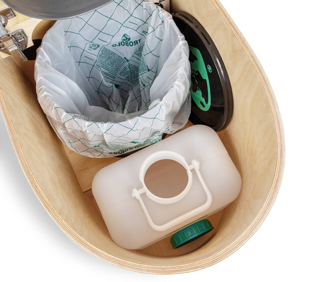 TROBOLO LunaBlœm - pre-oiled wooden composting toilet with rounded front