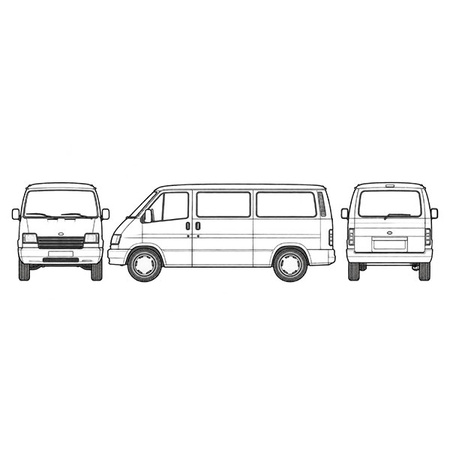 Interior thermal screen for cab windows Ford Transit 2000–2006