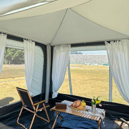 Podsufitka CAMPTECH Kristal Air 220 cm - 220 x 240 cm, szara, poliester PES, 400 g, zmniejsza kondensację