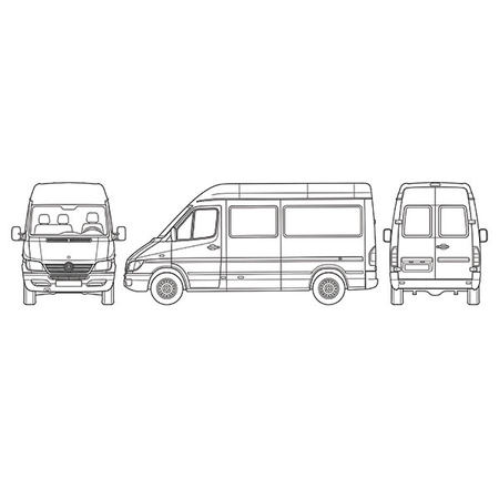 Interior thermal screen for cab windows Mercedes Sprinter 2006–2018