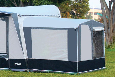CAMPTECH Jade 20 caravan travel awning - circumference 1125-1150 cm, Camptex All Season, 4 windows, poles sold separately