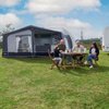 CAMPTECH Jade 9 caravan travel awning - circumference 850-875 cm, Camptex All Season, 2 windows, poles sold separately