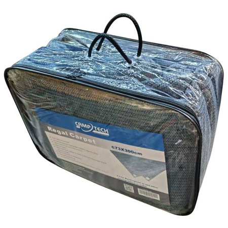 CAMPTECH Opal Air 300 awning carpet - 300 x 250 cm, PE-HD polyethylene, blue and grey