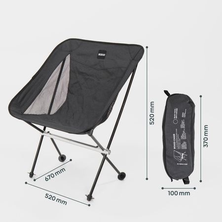 BOXIO CHAIR - ultralight aluminium camping chair 1 kg, up to 150 kg