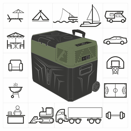 Lodówka przenośna kompresorowa Yolco 39L BCX40 Green
