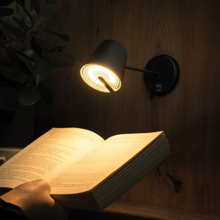 silwy Lampa LED Magnetyczna PORTOFINO czarna, mobilna, do kampera i domu