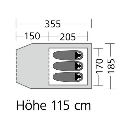 3 osobowy namiot tunelowy Coleman Cortes 3 - niebieski