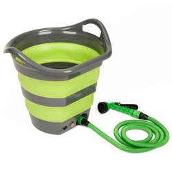 Collapsible Bucket with Shower Head, Portable Shower Battery Plus