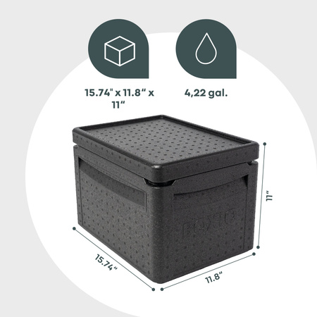 BOXIO COOL - passive EPP cool box in Eurobox format 40 x 30 x 28 cm