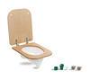 TROBOLO urine diverter white with wooden toilet seat - insert for DIY composting toilet