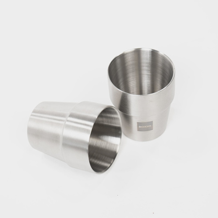 BOXIO CUP - set of 2 double-wall stainless steel mugs 300 ml for camping