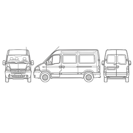 Wewnętrzna osłona termiczna szyb kabiny Renault Master od 2011