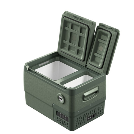 Yolco przenośna lodówka kompresorowa DX30 30 l, dwustrefowa, pistacjowa