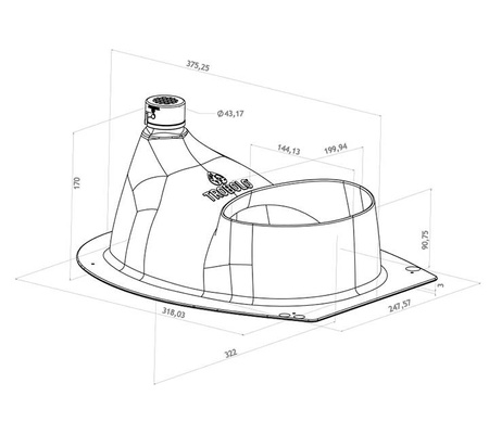 TROBOLO separator moczu biały z drewnianą deską sedesową - wkład do toalety kompostującej DIY