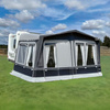 CAMPTECH Brillant Air 22 inflatable seasonal awning - circumference 1175-1200 cm, Camptex polyacrylic, 3 windows, pump included