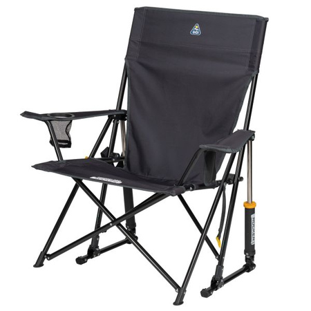 GCI Outdoor fotel bujany turystyczny Comfort Pro Rocker składany antracyt