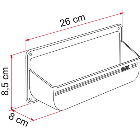 Fiamma Storage Container M – wielofunkcyjny pojemnik / półka na ścianę, biały