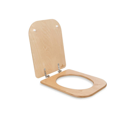 TROBOLO urine diverter grey with wooden toilet seat - insert for DIY composting toilet