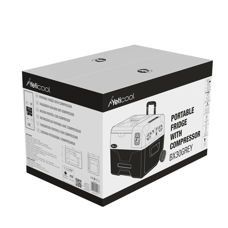 Turystyczna lodówka kompresorowa Yolco BX30 28l Bluetooth 60W Szara