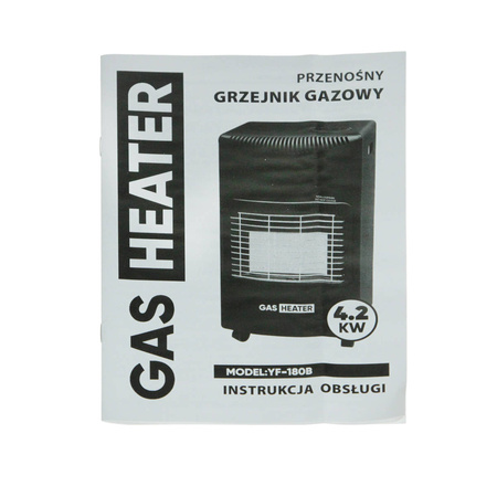 Piecyk gazowy składany GasHeater 4,2 kW z 3 promiennikami ceramicznymi - propan-butan, butla 11 kg