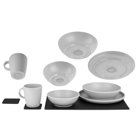 Dolomite magnetic tableware set