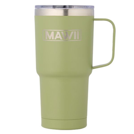 MAWII kubek termiczny stal nierdzewna 600 ml oliwkowy do podróży camping