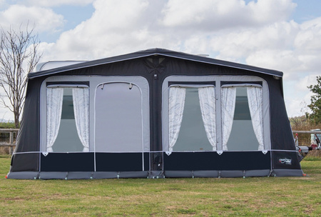 CAMPTECH Diamant Air 22 inflatable seasonal awning - circumference 1175-1200 cm, Camptex All Season, 6 windows