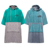 Bath Towel Poncho, turquoise/light grey, XL
