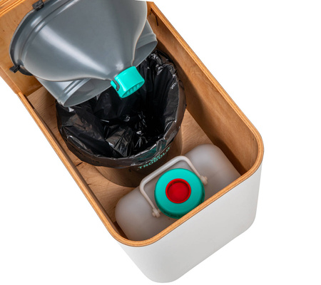TROBOLO SilvaBlœm - wooden composting toilet with urine separation, white