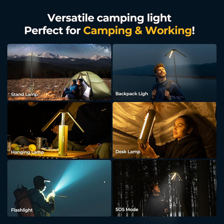 BougeRV Telescopic Camping Light, 15600mAh