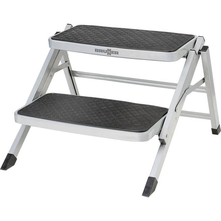 Brunner Ruckstep XL folding double step - steel, 150 kg, height 20/40 cm, for campervans and caravans